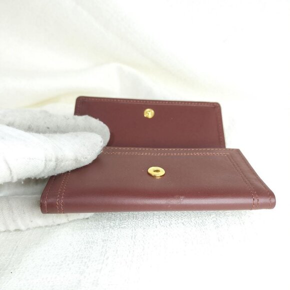 Yves Saint Laurent 4-Key Case, Bordeaux, Genuine Leather - Picture 5 of 9